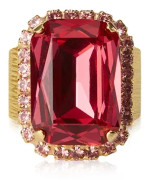 Caroline Svedbom - Lydia Cocktailring Gold Mulberry Red/Light Rose