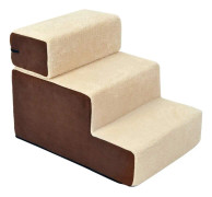 Plysch Hundtrappa 3 Steg Beige 54x40x39cm