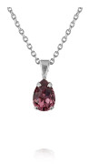Caroline Svedbom - Petite Drop Necklace Rhodium Iris