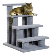 Grå Djurtrappa 4 Steg för Katt & Hund