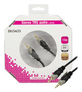 MM-151-K - DELTACO - Ljudkabel - stereo mini jack (hane) till stereo mini jack (hane) - 3 m