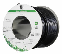 Deltaco installationskabel F/UTP Cat6a, 250MHz, svart, 100m