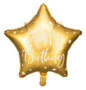 Party Deco Foil balloon Happy Birthday, 40 cm, gold