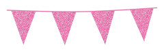 Flaggirlang Glitter Ljusrosa