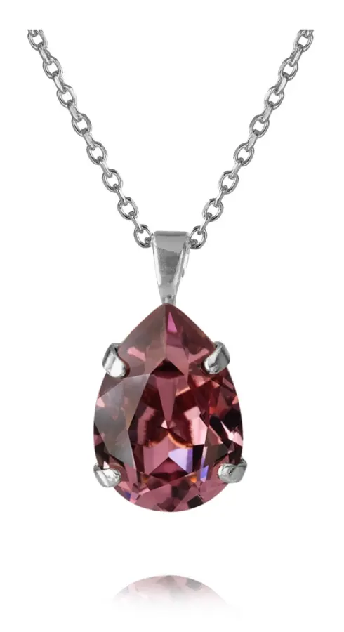 Caroline Svedbom - Mini Drop Necklace Rhodium Iris