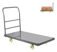 Plattformstruck, 2000 lbs kapacitet, stål, 47" L x 24" B x 32" H, handtruckar med 5" nylonhjul, robust bagagevagn.