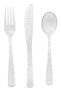 Plastbestick Silver Glitter