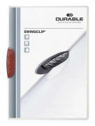 DURABLE SWINGCLIP - Klippfil - för A4 (210 x 297 mm) - kapacitet: 30 ark - genomskinlig med röd klämma