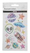 Rhinestone stickers - Rymden - 15x16,5 cm