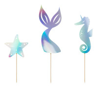 Iridiscent Tårtdekoration Sjöjungfrufena - Iridescent Mermaid