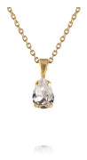 Halsband "Petite Drop Necklace Gold - Crystal" - Caroline Svedbom