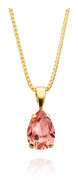 Caroline Svedbom - Petite Drop Necklace Gold Rose Peach