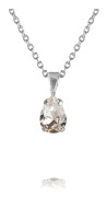 Caroline Svedbom - Petite Drop Necklace Rhodium Crystal
