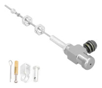 Hydraulisk Koppling Huvudcylinder Staget Bromspump M10x1.25mm Aluminium Legering för Motorcykel ATV Dirt Bike Silver