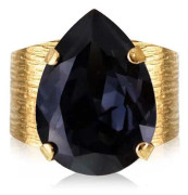 Ringar "Classic Drop Ring Gold - Graphite" - Caroline Svedbom