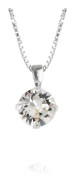Halsband "Classic Petite Stud Necklace Rhodium - Crystal" - Caroline Svedbom