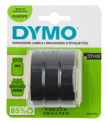 DYMO Tape 9mm x 3m - 3-pack Black