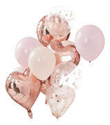 12-pack Ballongkit / Ballonger & Folieballonger (Rosa)