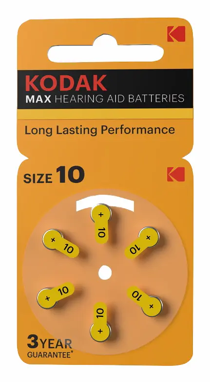 Kodak hearing aid P10 battery