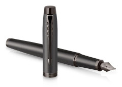 Parker IM Monochrome, Metallisk, Blå, Rostfritt stål, Lack, Medium, 1 styck