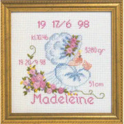 Broderikit Doptavla flicka