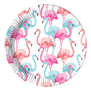 Tropical Flamingo Papperstallrikar