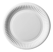 Papstar 11175, Tallrik, Rund, Kartong, Vit, Monokromatiskt, 100 styck
