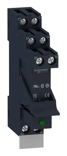 Zelio RSB insticksrelä i sockel med varistor och märkning, 1 C/O-kontakt, 16A, 230 VAC