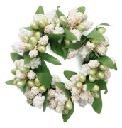 Ljusmanschett Vit Lime 3cm, Konstgjord