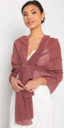 Bubbleroom Occasion Chiffon Shawl Old rose One size