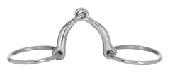 Horse Guard Anur Tränsbett med Böjd Mundel Silver (L125 T14 mm)
