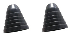 2-pack Universal Gummi Värmebeständiga LED-Strålkastare Dammskydd Svart Small