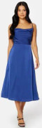 Bubbleroom Occasion Marion Waterfall Midi dress Blue 42