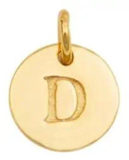 Berlock Mini Letter Guld D