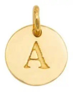 Berlock Mini Letter Guld A