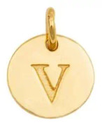 Berlock Mini Letter Guld V
