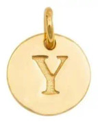 Berlock Mini Letter Guld Y
