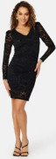 VILA Beaut Lace L/S VNeck Short Dress Black XS