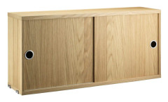 Skåp m skjutdörrar 78x20x37 ek