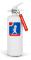Brandsläckare 2kg vit org. emblem solstickan