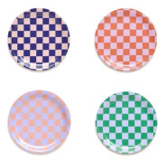 Glasunderlägg Checker 4-p
