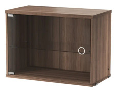 Skåp med glasdörr 58x30 Valnöt