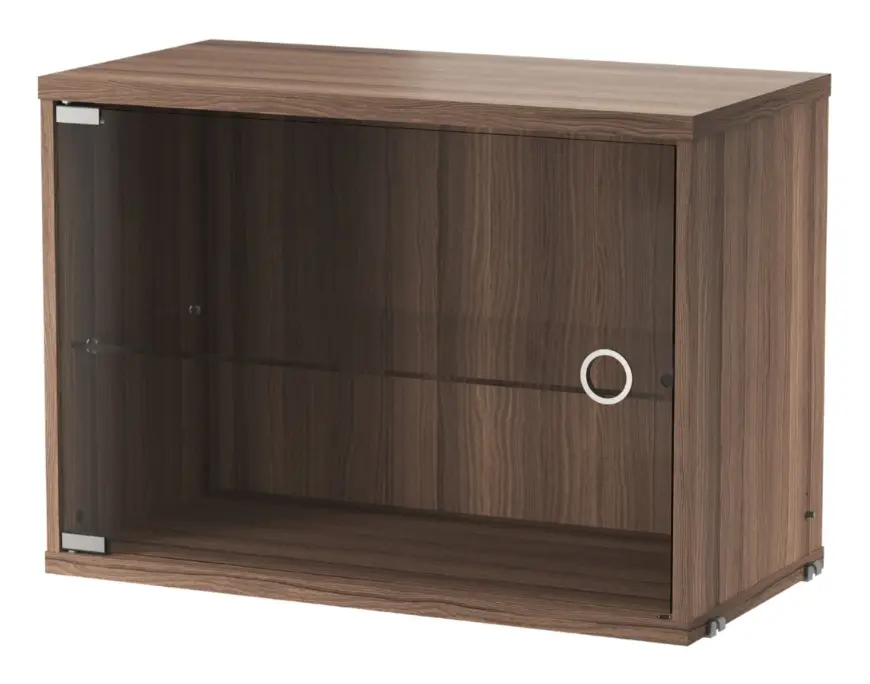Skåp med glasdörr 58x30 Valnöt