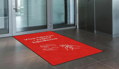 Matting Matta tvätta händerna 85x150cm röd