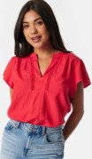 VILA Vinensa V-Neck S/S top Red 36
