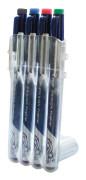Fiberspetspenna Frixion Fineliner 4-pack Svart/Blå/Röd/Grön