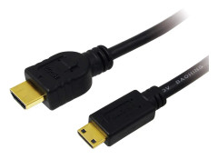 LogiLink CH0022, 1,5 m, HDMI Typ A (standard), HDMI Type C (Mini), 8,16 Gbit/s, Svart