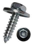 Plåtskruv med sexkantskalle och bricka 6,5x20 mm elförzinkad 100 styck