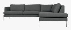 Ava soffa divan höger grå