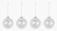 Pure julgranskulor transparent